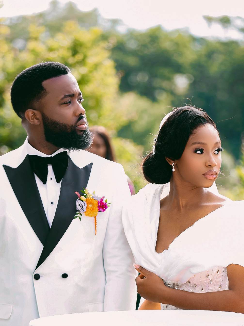 Bride and groom at a wedding
